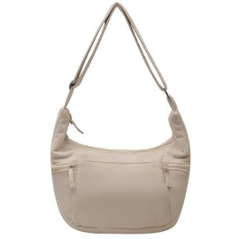 Women's Corduroy Crossbody Bags Casual Zipper Tote Handbags Sling Purse Crescent Shoulder Bag Satchel Work Gym