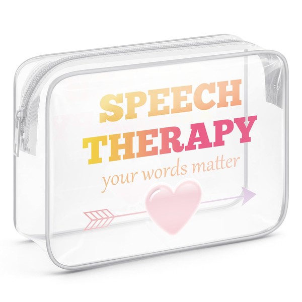 Speech Therapy Gifts Clear Makeup Bags with Zipper Speech Therapist