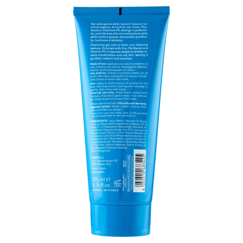 KORFF Essence Facial Cleansing Gel Fresh Texture Enriched with Zinc