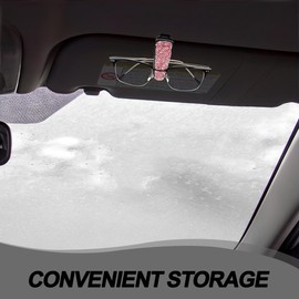 ZKGYUS Pack of 2 Glasses Holder for Car, Sunglasses Holder, Car, Rhinestone Glasses Holder, Car, Sunglasses Holder, Car, Universal Glasses Holder Car, Ticket Card Clip