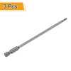 sourcing map 3pcs H2.5 Hex Head Drill Bit Wrench 2.5mm
