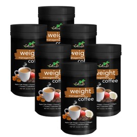 CAcafe Apple Cider Vinegar Coffee | 0g Added Sugar, 9g Protein | Ultimate Superfoods Blend of ACV, Turmeric, Collagen, Coconut, and Colombian Coffee | Hot or Cold Instant Mix | Non-GMO, No Artificial Flavors or Colors | Energizing, No Crash | Can serve a