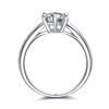 JewelryPalace Classic 1ct 2ct Moissanite Solitaire Engagement Rings for Her,