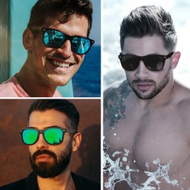 Joopin Oversized Square Sunglasses Polarized Sun Glasses UV Protection Designer Shades for Men Women Shady Rays (3 Pack Black + Blue + Green)