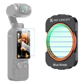 K&F Concept Magnetic Filter for DJI OSMO Pocket 3, Blue Streak Filter, Special Effect Filter, Magnetic Adsorption, Convenient Installation, AGC Optical Glass, 28 Layer Nano Coating, Waterproof and