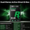 Direct Box with Dual 1/4” High-Impedance Stereo Inputs Di Boxes
