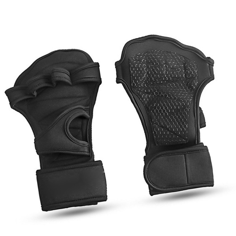 Weight Lifting Gloves Polyester Fiber Hook and Loop High Density