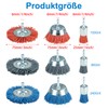 SALI 9 Pack Nylon Filament Abrasive Wire Brush Wheel &