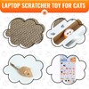 Scratching Pad Laptop Interactive Toy, 3-in-1 Cardboard Cat Interactive Toy,