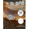 IMOLOVE 4ct Moissanite Engagement Ring Wedding Solitaire Ring for Women