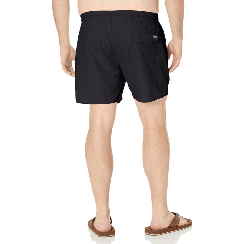 Volcom Men's Standard Lido Solid 16" Swim Surf Trunk, Black,