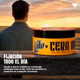 NIKO Cera Mate Para Cabello 100g - Modeladora y Texturizante - Fijacin Firme - Acabado Mate - Firm Hold - Cera Para Peinar Fortalecedora - Con Aceite 