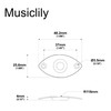 Musiclily 6.35mm Oval Guitar Loaded Jack Socket Plate for Electric