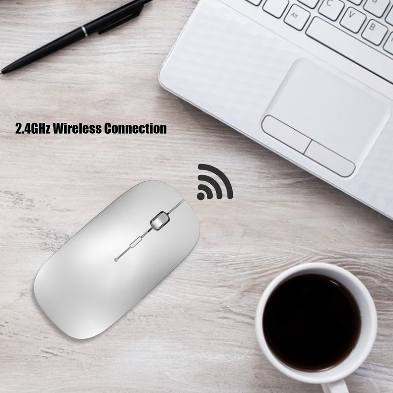 Wireless Mouse 2.4GHz Connection Mute Click High Sensitivity Optical Tracking