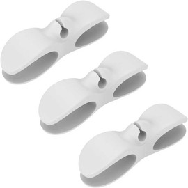 Paquete de 3 organizadores de cables para electrodomésticos de cocina – Envolturas de cable adhesivas para olla de presión, mezclador, licuadora, cafetera, freidora de aire y más (blanco)