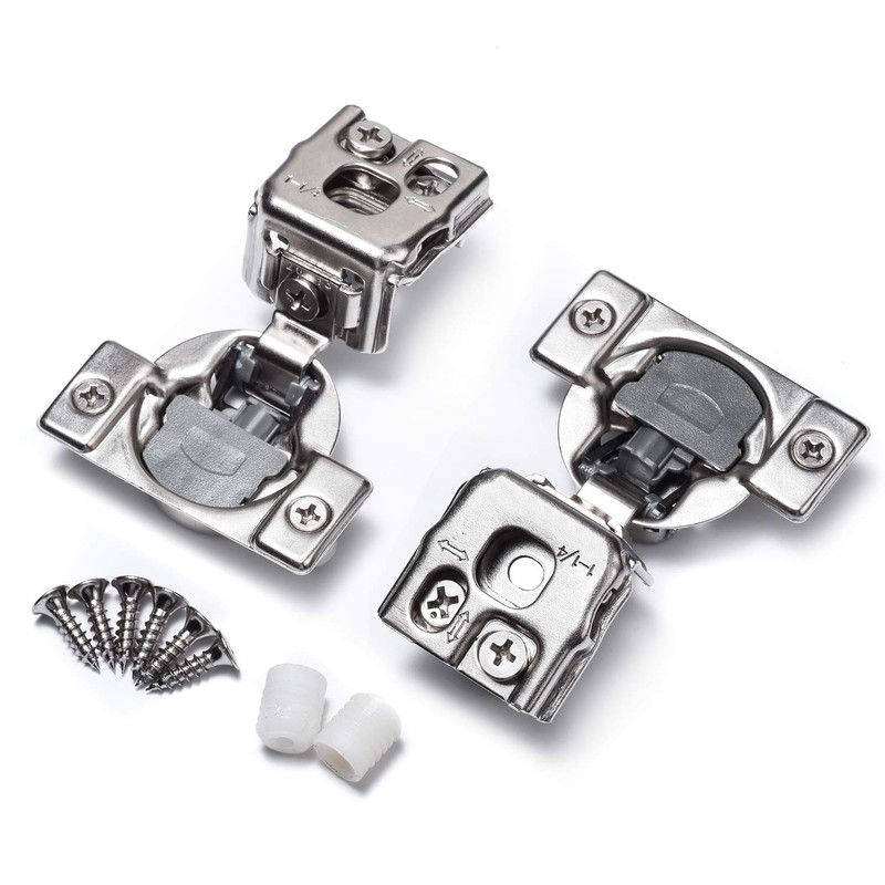 Luokim 4 Pack Soft Closing Cabinet Hinges 1-1/4 inch Overlay