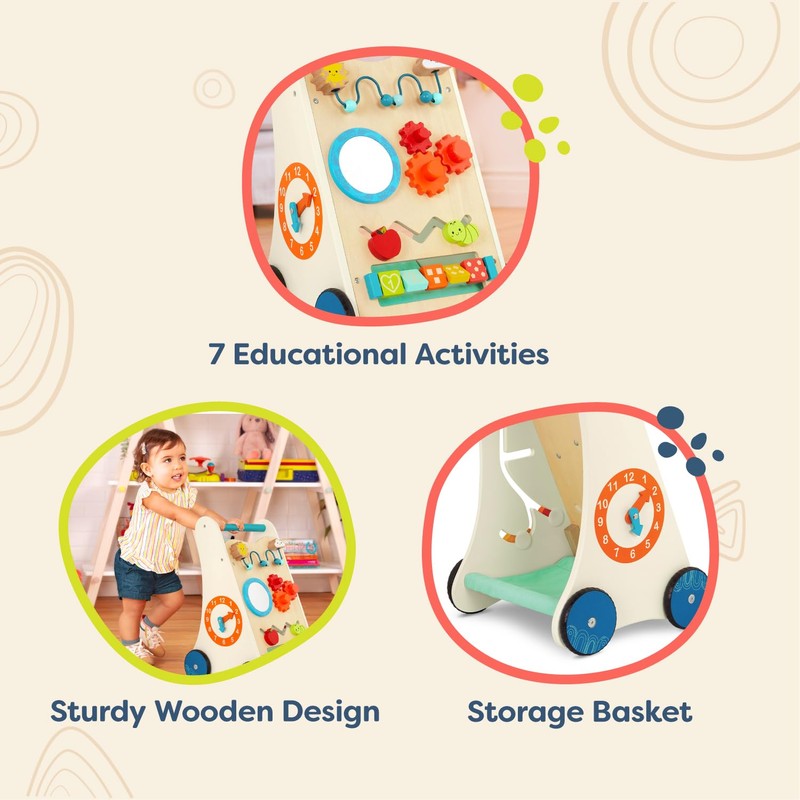 B. toys – Little Learning Steps – Wooden Activity Walker