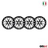 OMAC - Black White Gloss Hub Caps 16 Inch Set