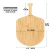 14 inch Natural Bamboo Pizza Peel Set of 2, Double-Sided
