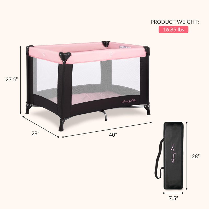 Dream On Me Nest Portable Playard , Award-Winning Lightweight Travel
