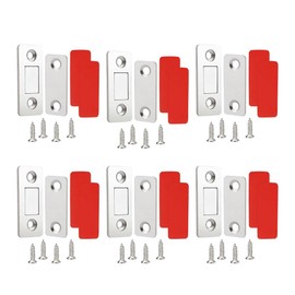 KOZOY Magnetic Catch Magnets for Cabinet Doors, Pack of 6 Door Magnets Magnetic Closure, Silver Stainless Steel Cabinet Magnets for Furniture Doors, Cabinet, Balcony Door, Sliding Door (6, Silver)