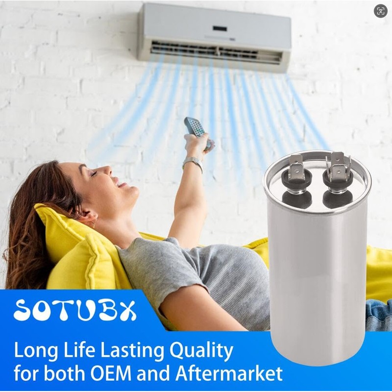 Sotubx 15uF 370/440VAC 50/60Hz CBB65 CBB65A Round Run Start Capacitor