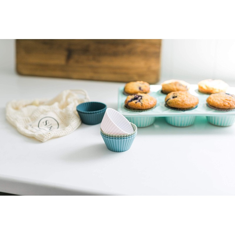 The Silicone Kitchen Reusable Silicone Baking Cup Silicone Muffin Liners