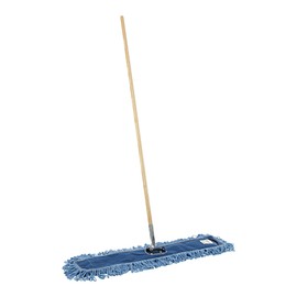 Boardwalk HL365BSPC Looped-End Dust Mop Kit 36 x 5 60-Inch Metal/Wood Handle Blue/Natural