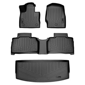 SMARTLINER Custom Fit Floor Mats 2 Rows and Cargo Liner Behind 3rd Row Set Black for 2020 Ford Explorer