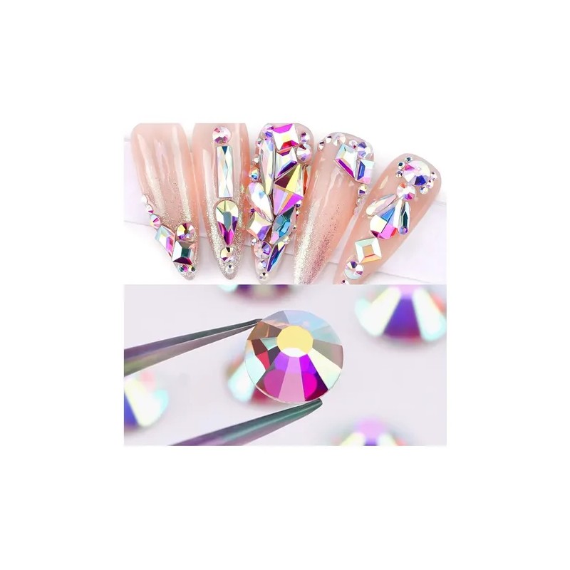 Pedreria Cristal Para Uñas Decorativas Hotfix 1440 Pcs Ss10