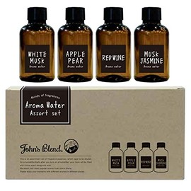 JohnsBlend Aroma Water Humidifiers, Assorted Set, 3.4 fl oz (100 ml) x 4 Types, Set of 4 Each