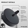 LEDSone 100mm Black Ceiling Rose Pendant Lamp with Cable Handle