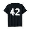 Number #42 Retro White Favorite Number T-Shirt