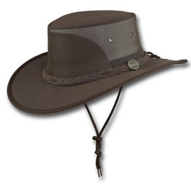 Barmah Hats Canvas Drover Hat - Item 1057, Brown, L