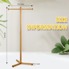 Blulu Heavy Duty Adjustable Shopping Bag Rack Metal Rack for Retail Store Chrome Handbag Display Stand for Trade Show Boutique Small Business, 45 Inch(1 Pcs,Gold)