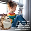 PixieCrush Savannah Plushies in Stuffed Animal Backpack - Plush Mini