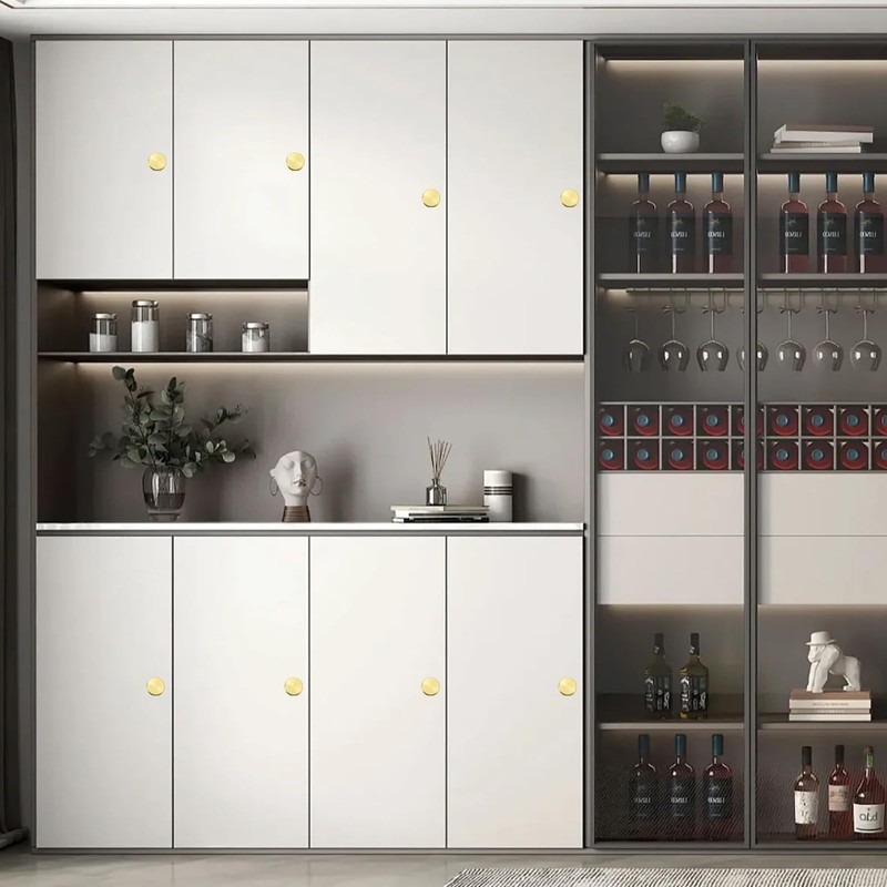 Coriver Cabinet Knobs,10 Pack Gold Matte Drawer Knobs, Round Wardrobe