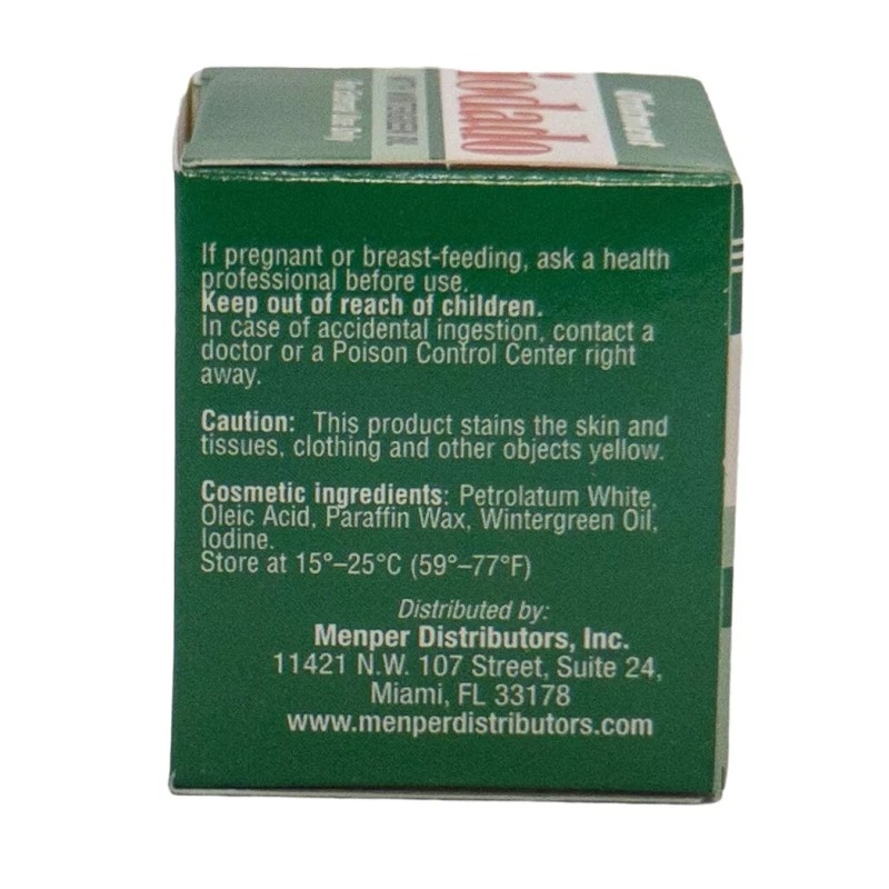Menper iodado ointmnt with winter green oil 1 oz