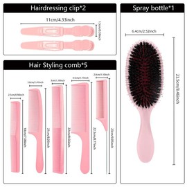 Hair Brush Set, 13pcs/set Hair Styling Comb & Clip Set, Professional Hair Styling Tool for Women & Men, Heatless Hair Styling Tools