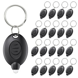 Uniclife 20 Pack LED Keychain Flashlight Mini LED Keychain Light 12 Lumen Portable Ultra Bright Battery Powered Key Ring Torch for Outdoor Camping Hiking and Emergency Lighting, Black