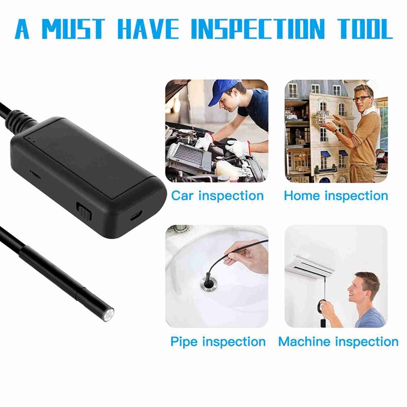 5.5mm Industrial Endoscope WiFi Borescope Inspection Camera Built in 6