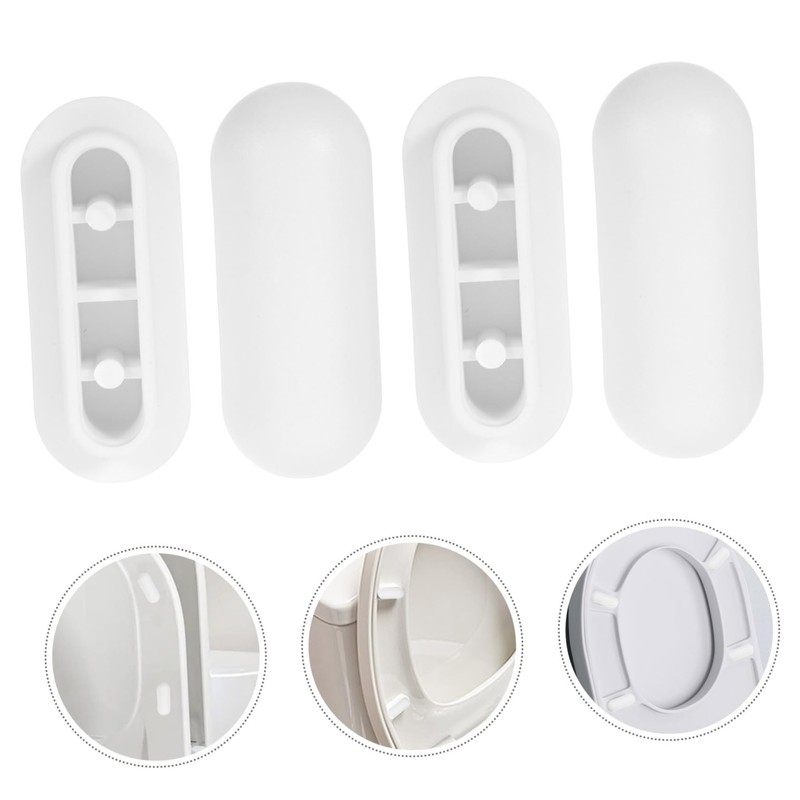 Operitacx 8pcs Toilet Seat Spacers Cushioned Buffer Pads for Comfortable