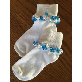Handmade Toddler/Girls Beaded Bobby Socks You Pick Colors and Size Free Ship 5+ Pairs
