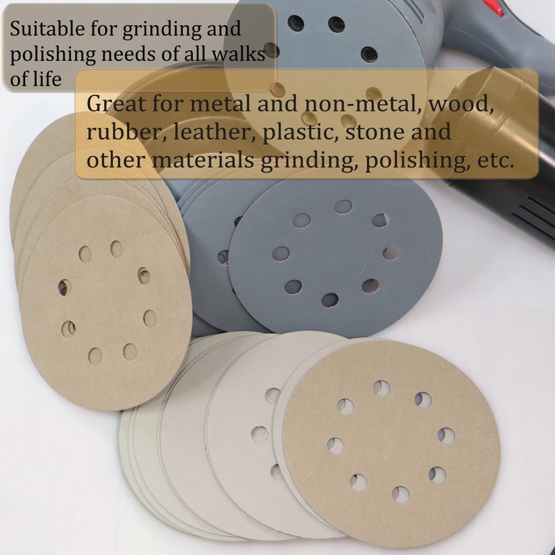 Freletry 5 Inch 8 Hole 24 PCS #2000-#10000 Sanding Discs