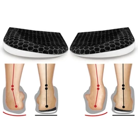 BIGGCOOL Corrective Insoles for Supination & Over-Pronation, Orthotics Medial & Lateral Heel Wedge Inserts for Foot Alignment, Bow Legs, Knee Pain (Black-2 Layers, L: Women 8-12/Men: 7.5-13)