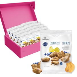 Appleways Blueberry Lemon Healthy Cookies, 20 Count (1.0 Oz Each), Crispy Crunchy Breakfast Biscuits with Blueberry Lemon Flavor, 8g Whole Grains, No Preservatives, Nut-Free Snacks