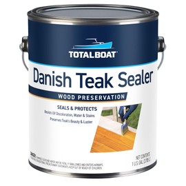 TotalBoat Danish Teak Sealer - Marine Grade Wood Sealer Oil for Boat Decks, Trim and Indoor & Outdoor Teak Furniture (Gallon)