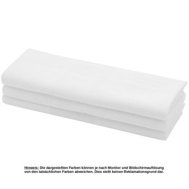 Daloual 6 x Tea Towels/Kitchen Towels, Cleaning Cloths Made of 100% Cotton in White