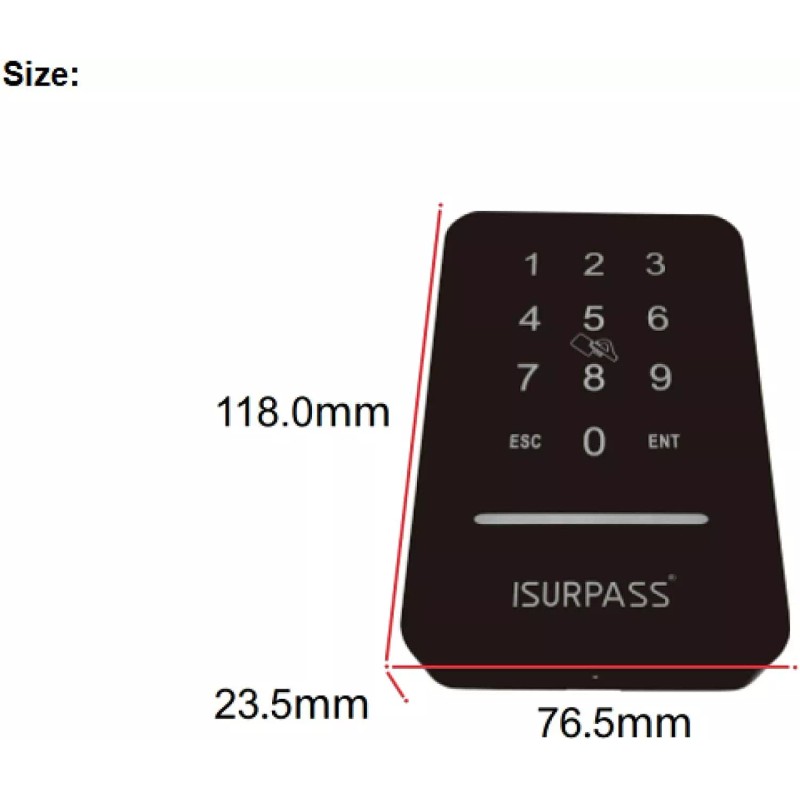 ISURPASS Z-Wave RFID Security Keypad - US 908.42 MHz