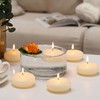 qinxiang 24 Pack Floating Candles, 3” Ivory Unscented Dripless Wax